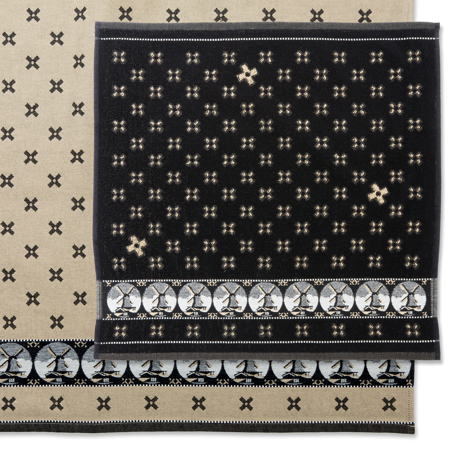 Woven Windmill | Hand- & theedoek | Zwart