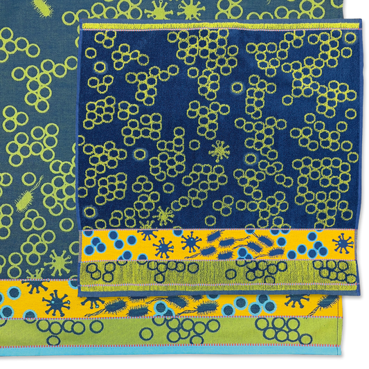 Bella Salmonella | Hand- & theedoek | Petrol