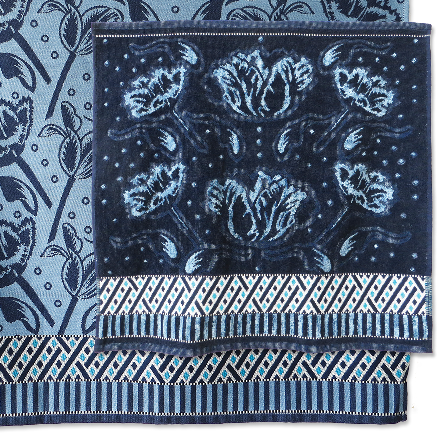 La Bomba Tulipa | Hand- & theedoek | Blauw