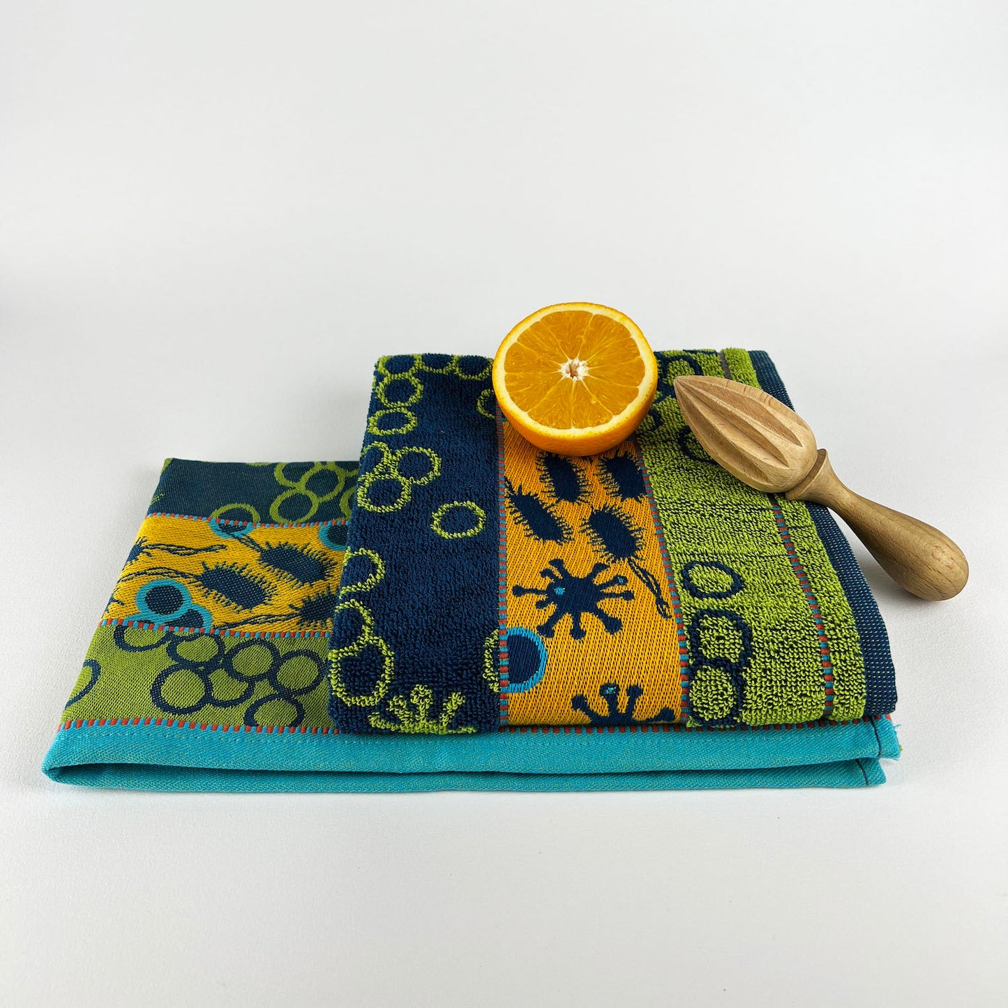 Bella Salmonella | Hand- & theedoek | Petrol