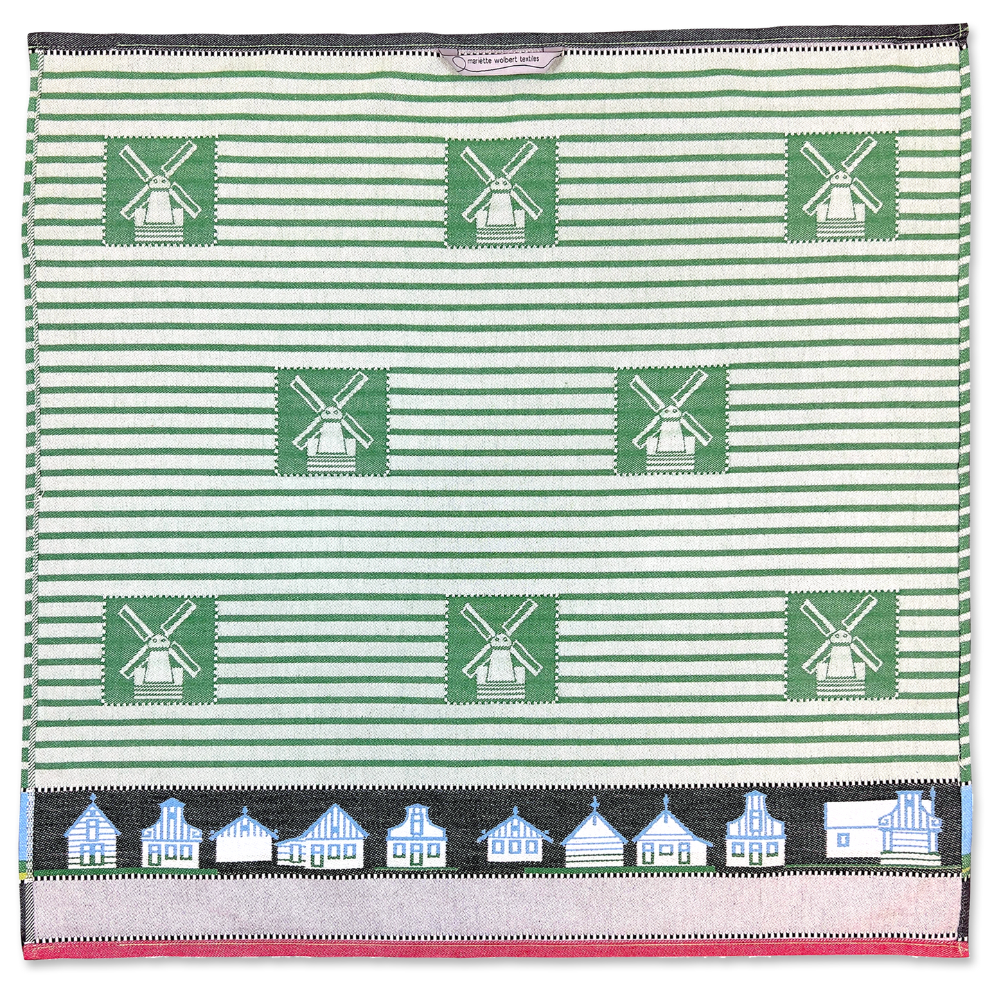 De Zaanse Schans | Theedoek - Groen